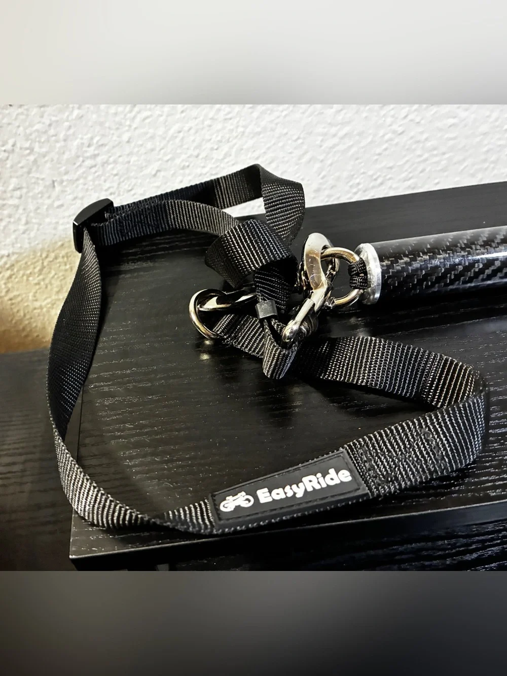 EasyRide Hands-Free Dog Bike Leash Carbon Fiber Rod & Strap ONLY (As-Is / Parts)